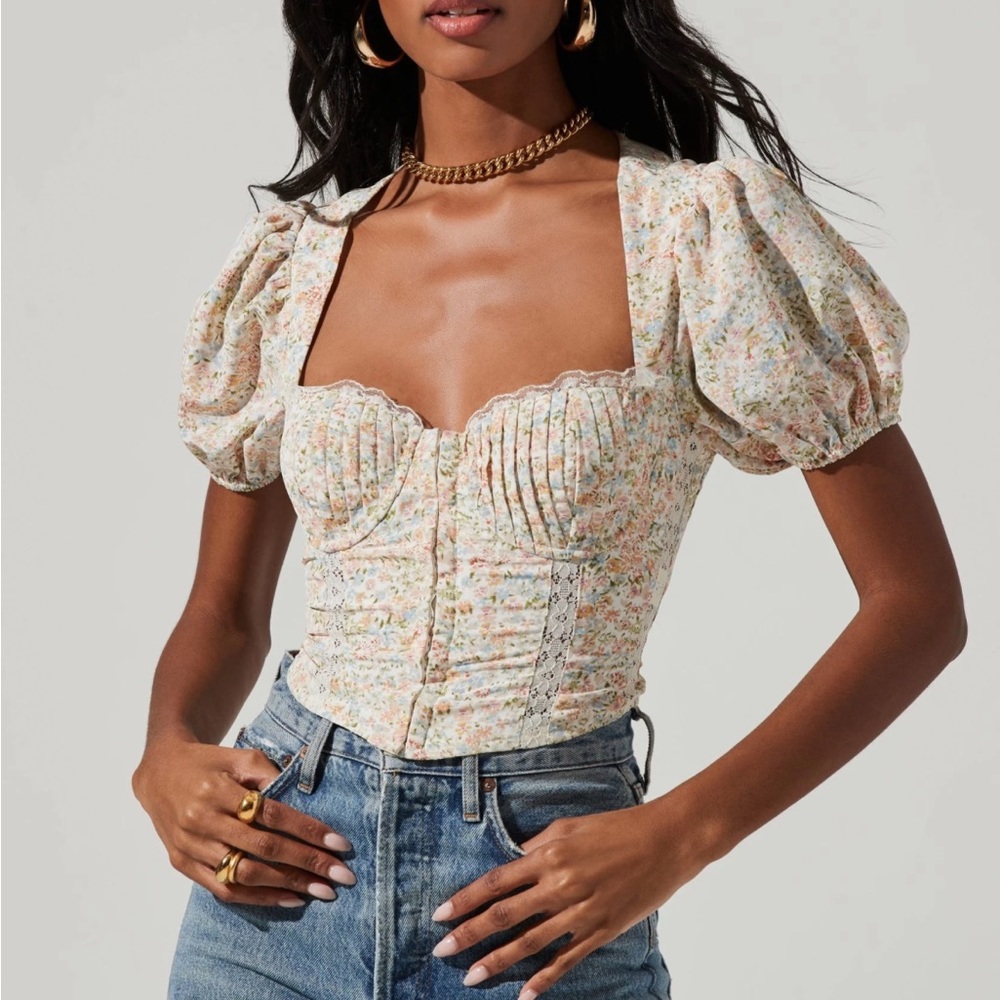 ASTR floral corset top